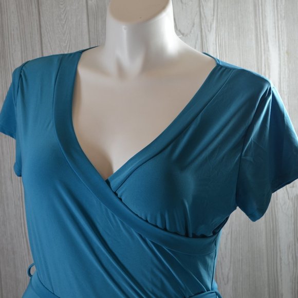 Ella Samani TEAL GREEN  Maxi Dress PLUS SIZE - Picture 5 of 13